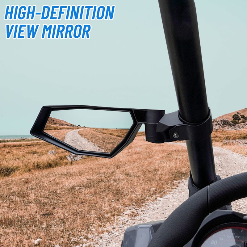 SAUTVS Adjustable Folding Side Rear View Mirrors for RZR PRO XP/PRO S/PRO R/Turbo R, High-Definition Side Mirrors for Polaris RZR PRO XP/PRO R/PRO S/Turbo R 2020-2025 Accessories(#2883762, One Pair) - Image 5